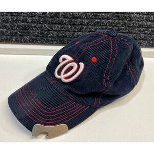 Washington Nationals Corduroy Baseball Cap Bottle Opener Miller Light Adjustable